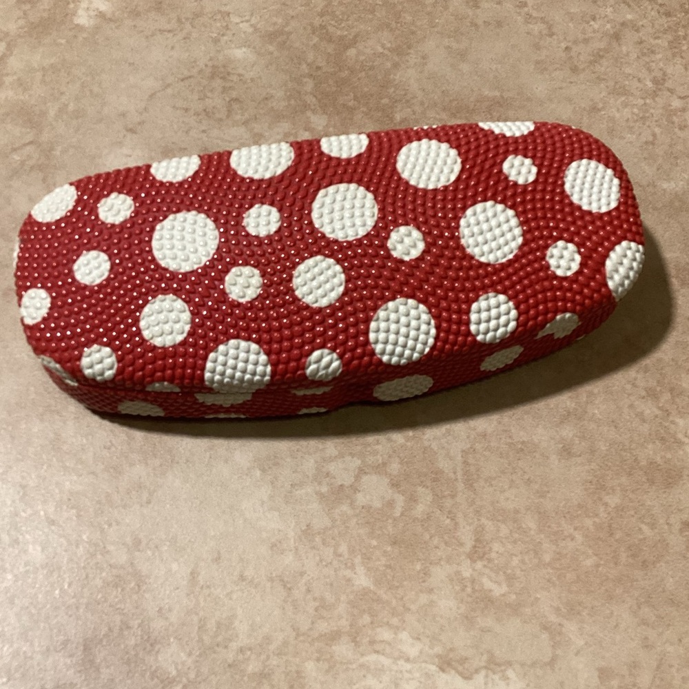 Red and White Polka Dot Hard Case for Kids Glasses